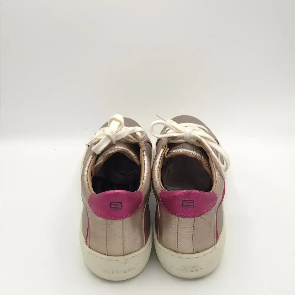 Hilfiger Women's  metallic pink sneakers size 9.5